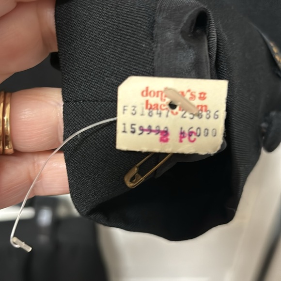 Raspini jacket and skirt dressy suit, vintage NWT, black size 13/14 gorgeous - Picture 6 of 10